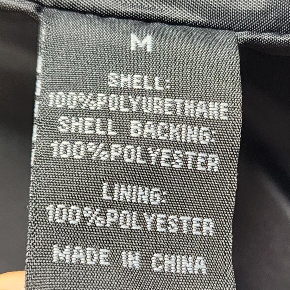 Baccini Faux Leather Jacket Woman's Black Size Medium Full Zip Pockets NWT - Picture 8 of 12